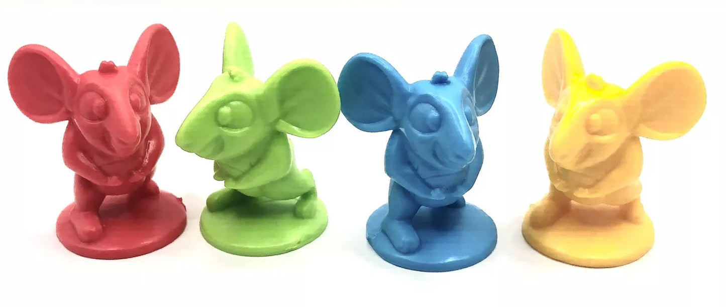 Mouse Trap Game Replacement Mice Set of 4 Red Yellow Blue Green Mouse